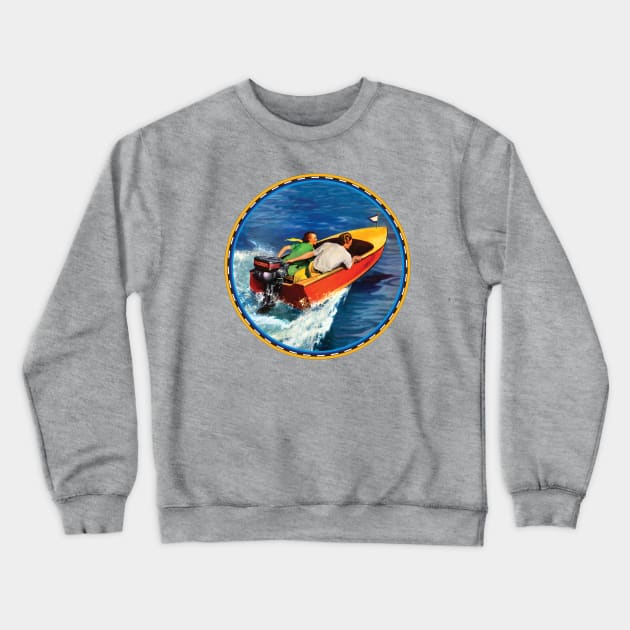 Boating Crewneck Sweatshirt by Midcenturydave